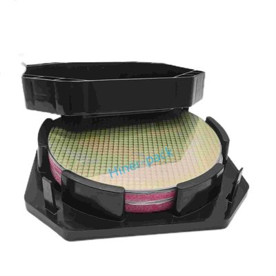 Beli Bahan PP Konduktif Hitam Kaset Pengirim Wafer Horisontal 300mm Kotak Pengangkut Wafer online manufacture