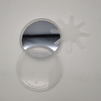 Beli Polypropylene bening Single Wafer Carrier Set Dengan Tutup Dan Spring Base Untuk Wafer Fab online manufacture