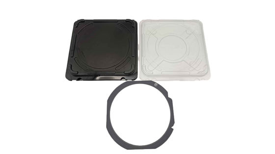 Beli Black Square Clamshell Single Flex Frame Wafer Shipper Cocok untuk penyimpanan dan transportasi wafer online manufacture