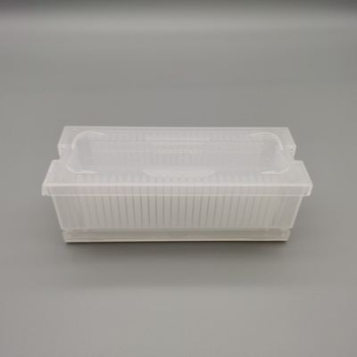 Beli Kotak Wafer Silikon persegi panjang 25PCS Press Type Penggunaan Daur Ulang Dengan Bagian Bawah Dan Tutup online manufacture