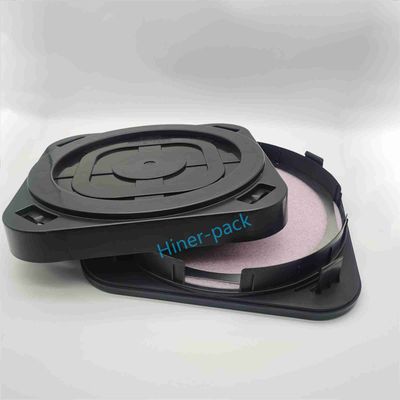 Horisontal 12 Inch Wafer Carrier Box Shipper Hitam Digunakan Dalam Wafer Fab SGS Compliant