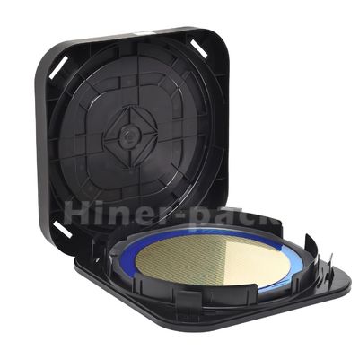 Wafer horizontal 300mm Carrier Canisters Box Konduktif Hitam PP Material
