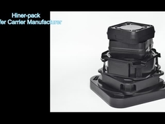 Tabung Wafer Carrier 200mm Horisontal Kotak Bahan PP Hitam Konduktif