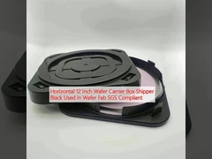 Horisontal 12 Inch Wafer Carrier Box Shipper Hitam Digunakan Dalam Wafer Fab SGS Compliant